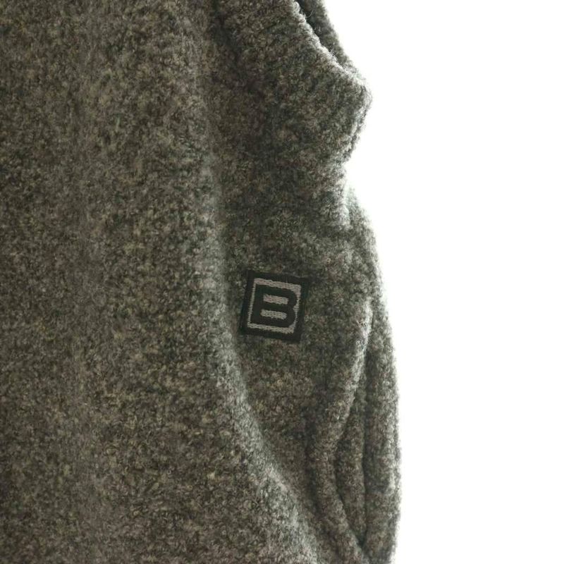 Balenciaga Half Zip Up Vest Wool Logo M Gray SS