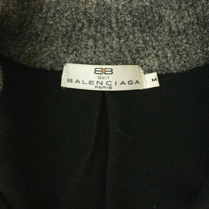Balenciaga Half Zip Up Vest Wool Logo M Gray SS