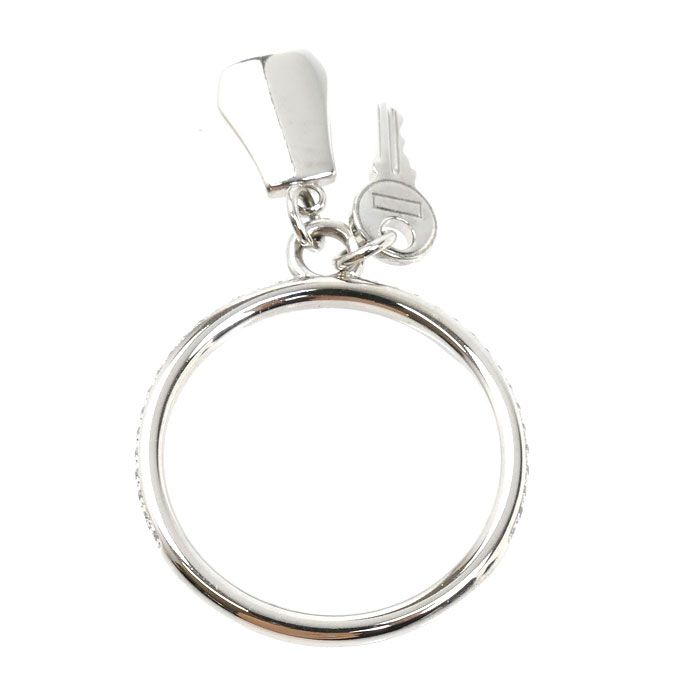 Hermes 18k White Gold Kelly Clochette PM Ring Diamond