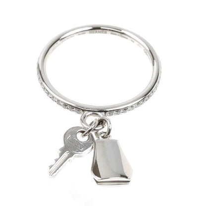 Hermes 18k White Gold Kelly Clochette PM Ring Diamond