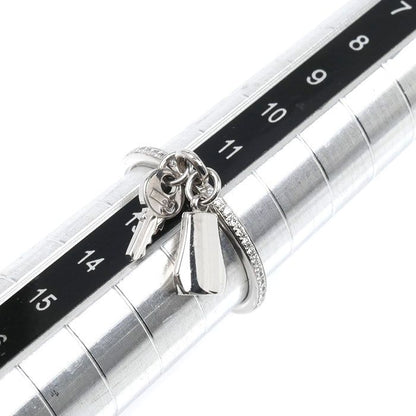 Hermes 18k White Gold Kelly Clochette PM Ring Diamond