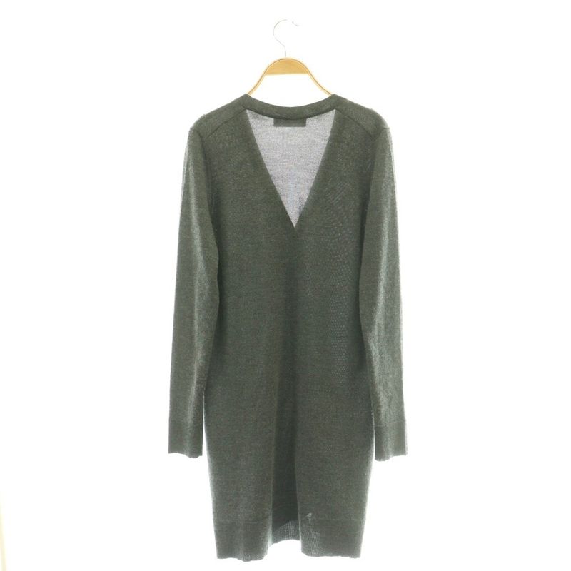 Dolce & Gabbana Cardigan Silk Cashmere Gray V-neck Pocket AZ