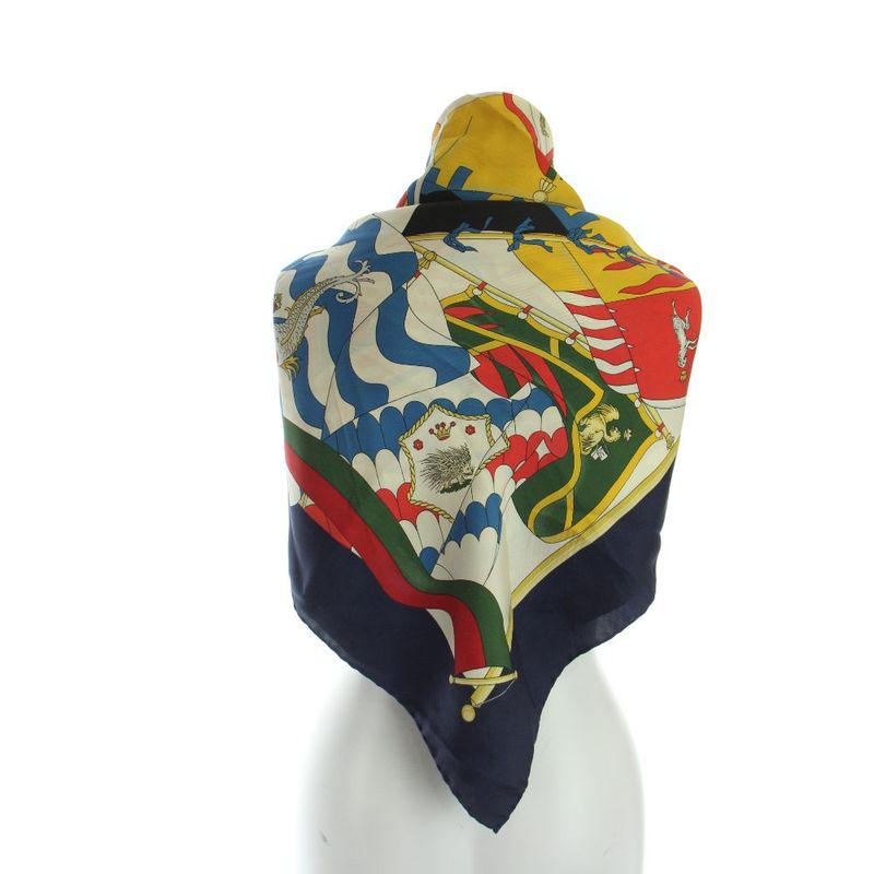 Gucci Large Scarf Shawl Logo All Over Pattern Multicolor