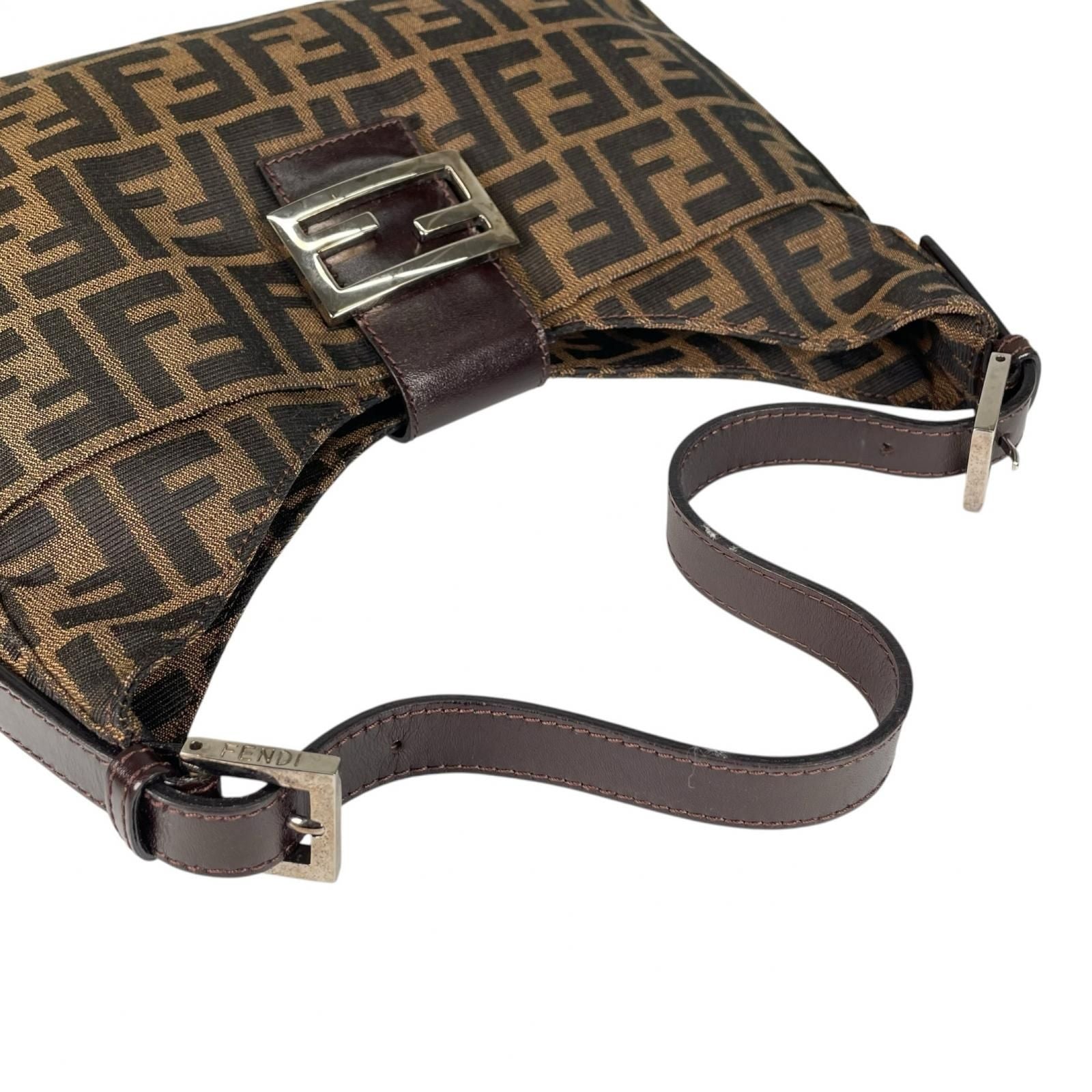 Fendi Zucca Shoulder Bag Canvas Brown — view 5