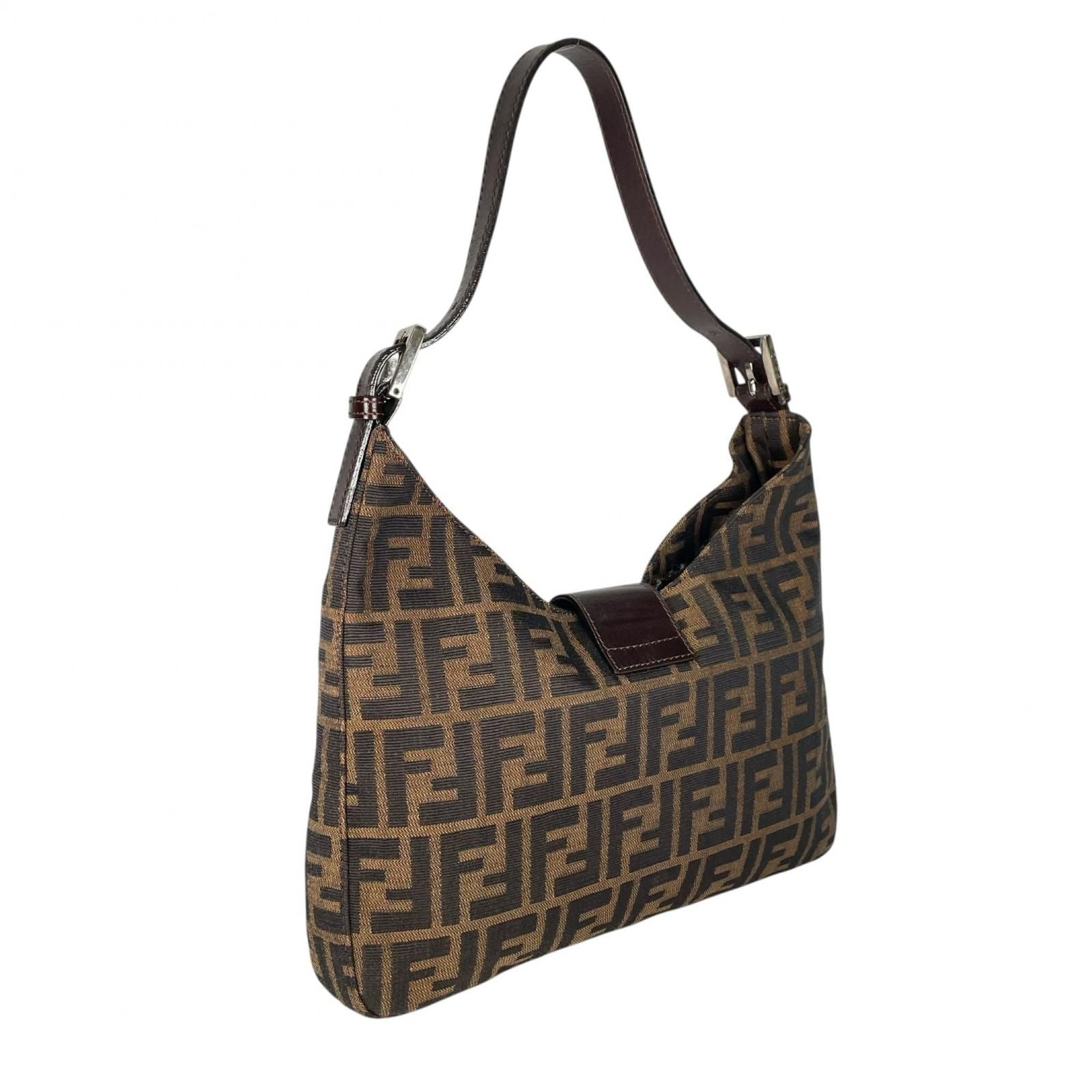 Fendi Zucca Shoulder Bag Canvas Brown — view 3