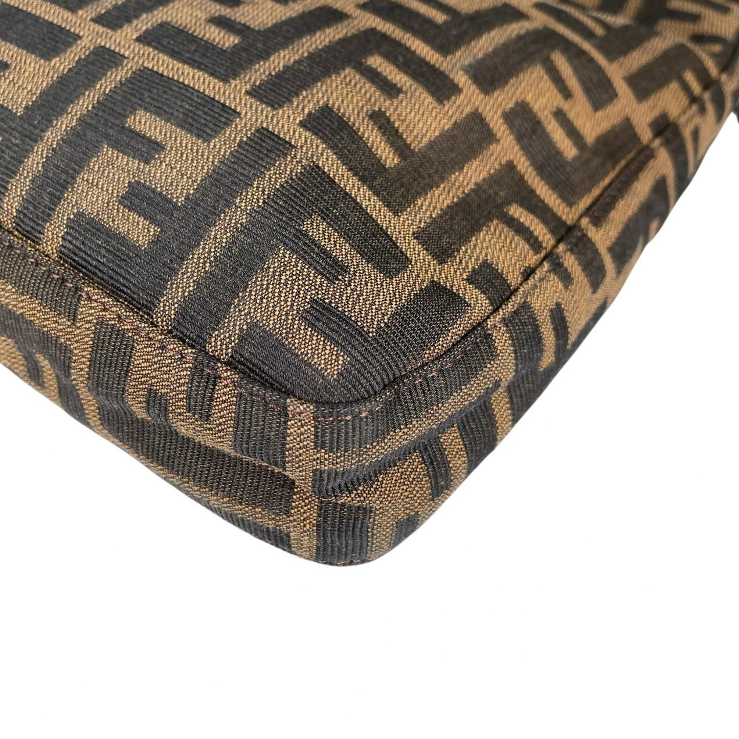 Fendi Zucca Shoulder Bag Canvas Brown — view 8