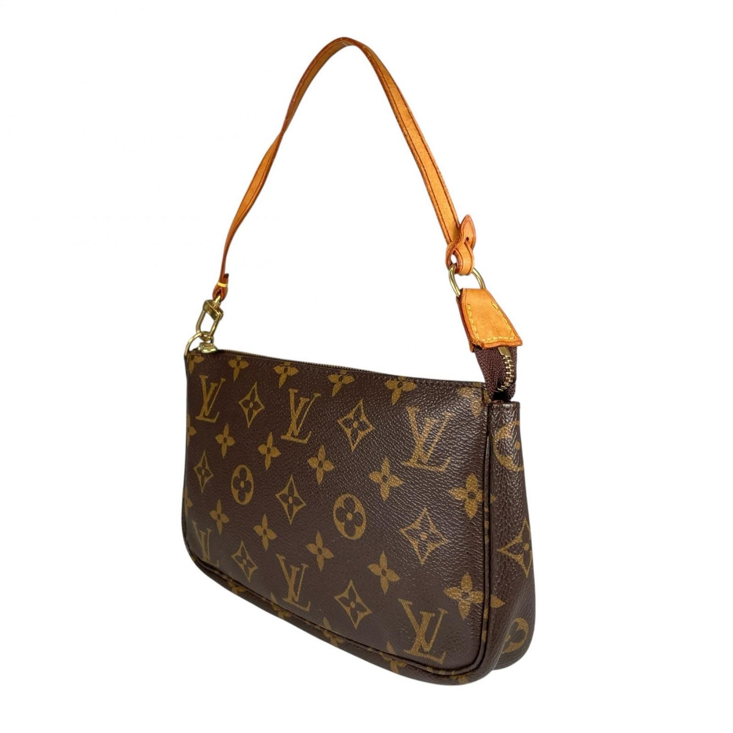 Louis Vuitton Pochette Accessoires Handbag Monogram Canvas Brown — view 2