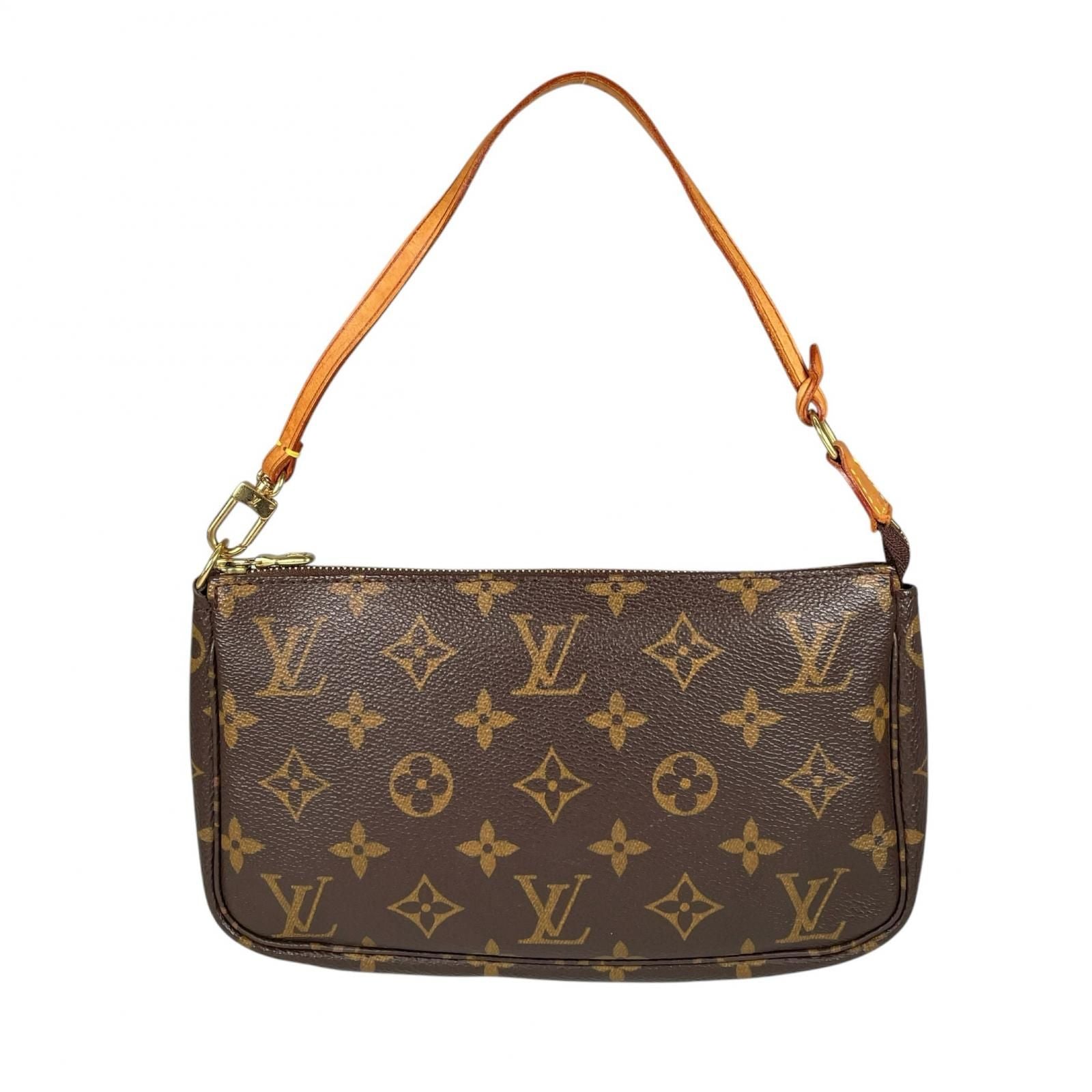 Louis Vuitton Pochette Accessoires Handbag Monogram Canvas Brown