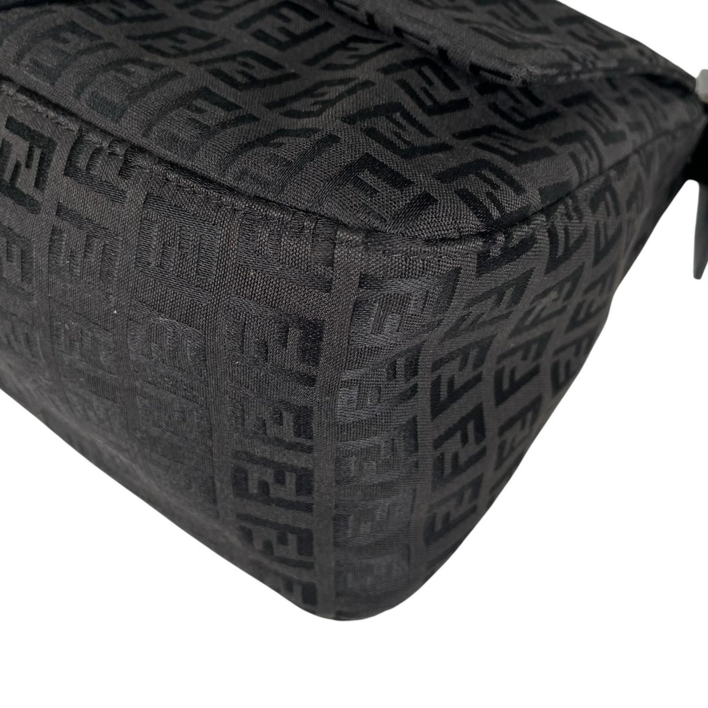 Fendi Zucchino Mamma Baguette Shoulder Bag Canvas Black — view 6