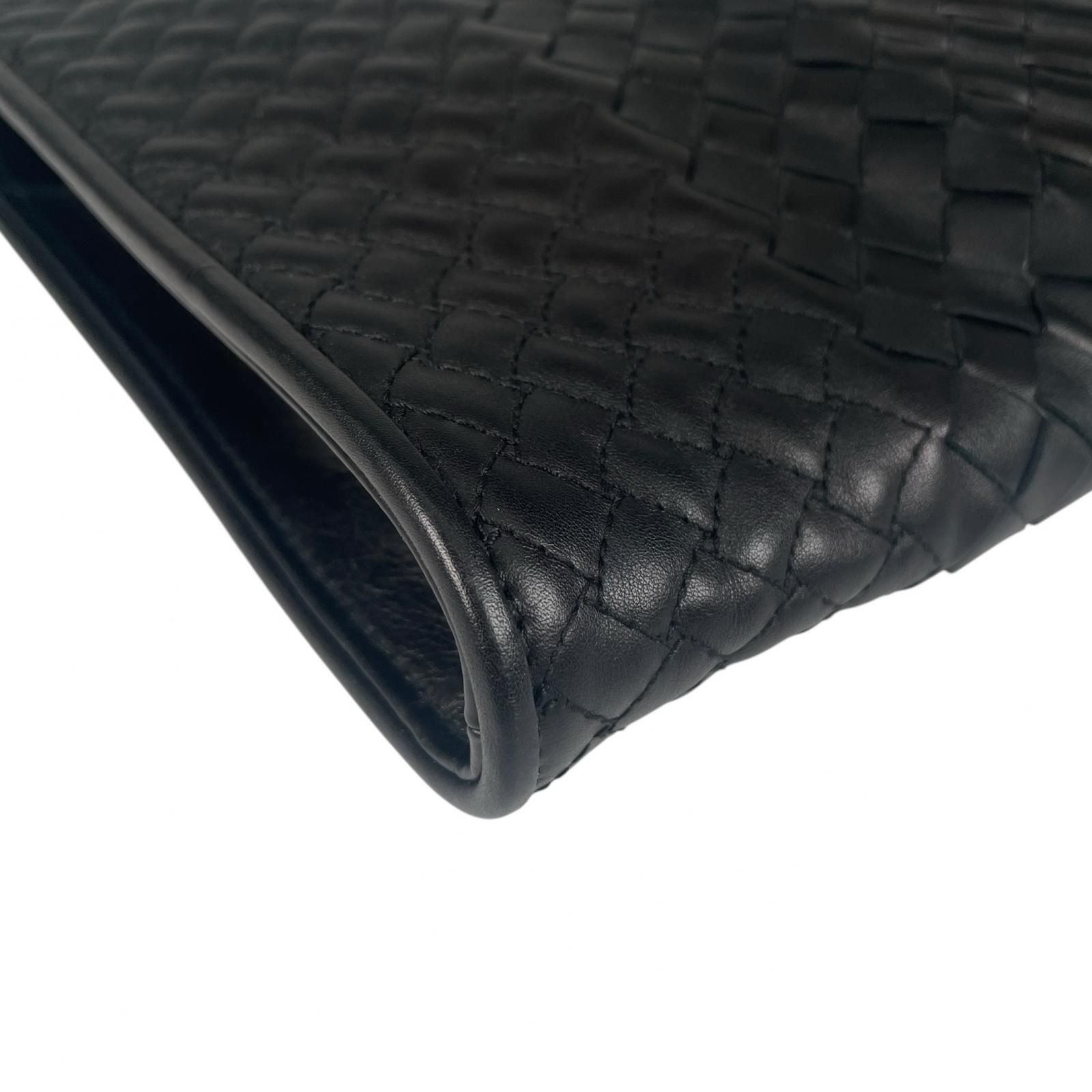 Bottega Veneta Intrecciato Clutch Leather Black — view 7