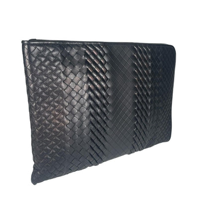 Bottega Veneta Intrecciato Clutch Leather Black — view 3