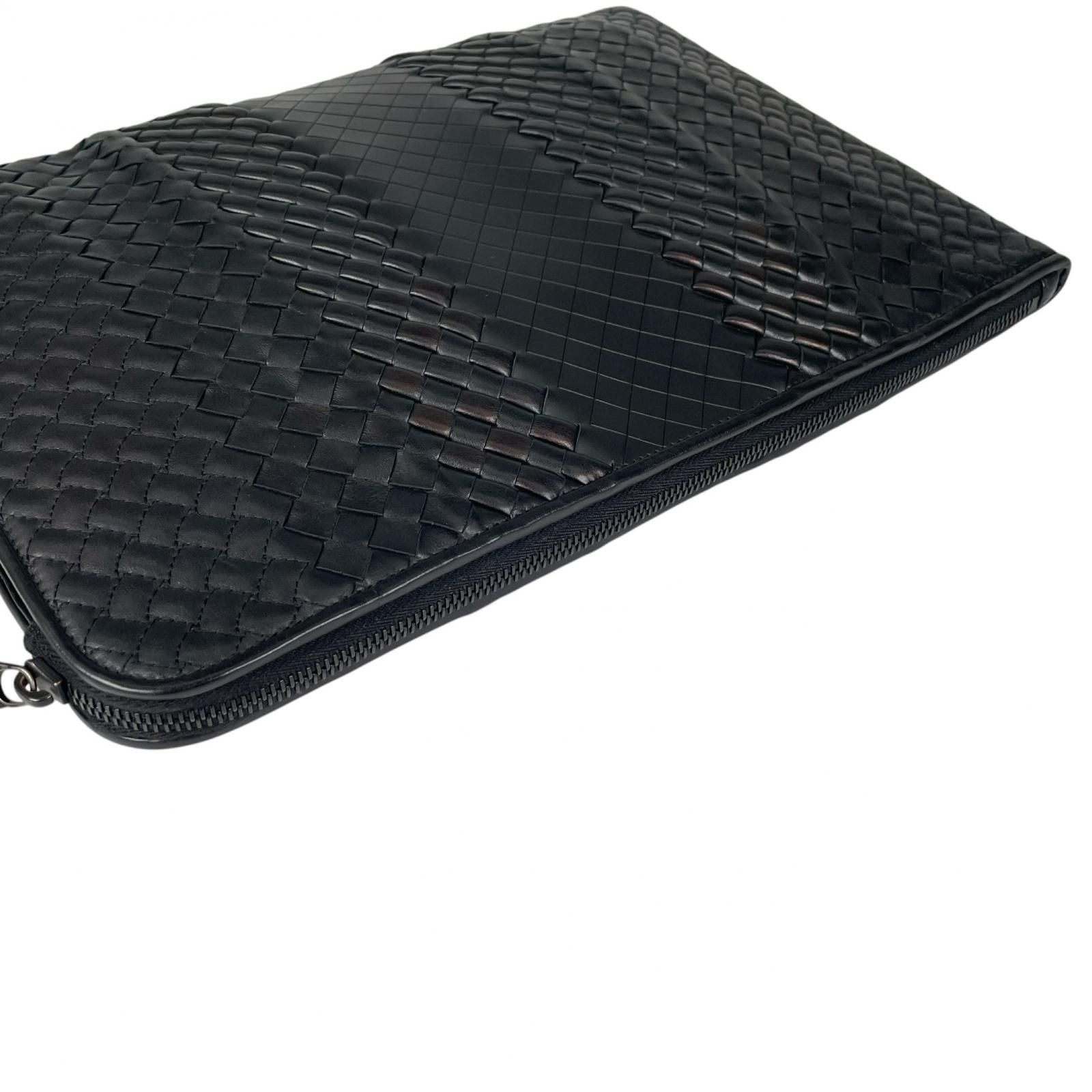 Bottega Veneta Intrecciato Clutch Leather Black — view 5