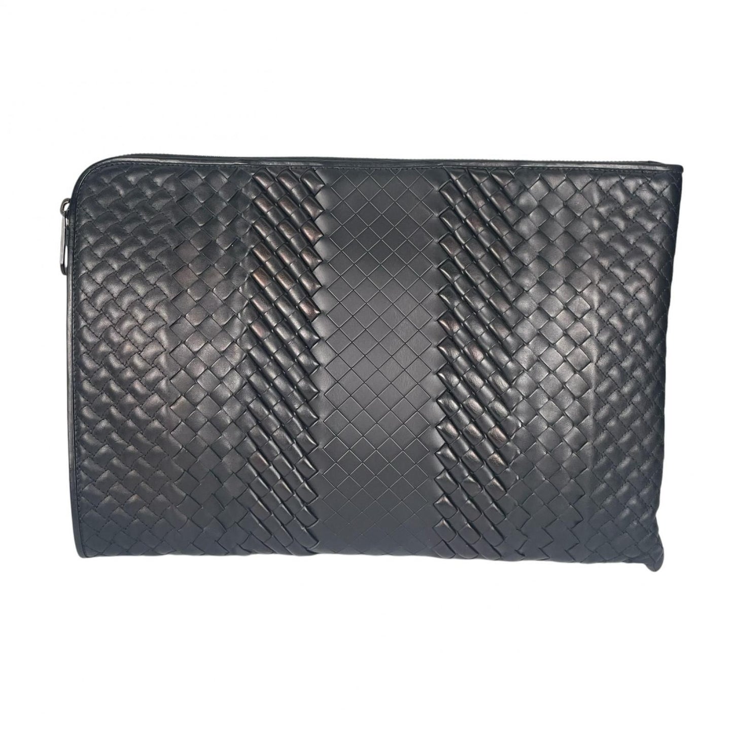 Bottega Veneta Intrecciato Clutch Leather Black