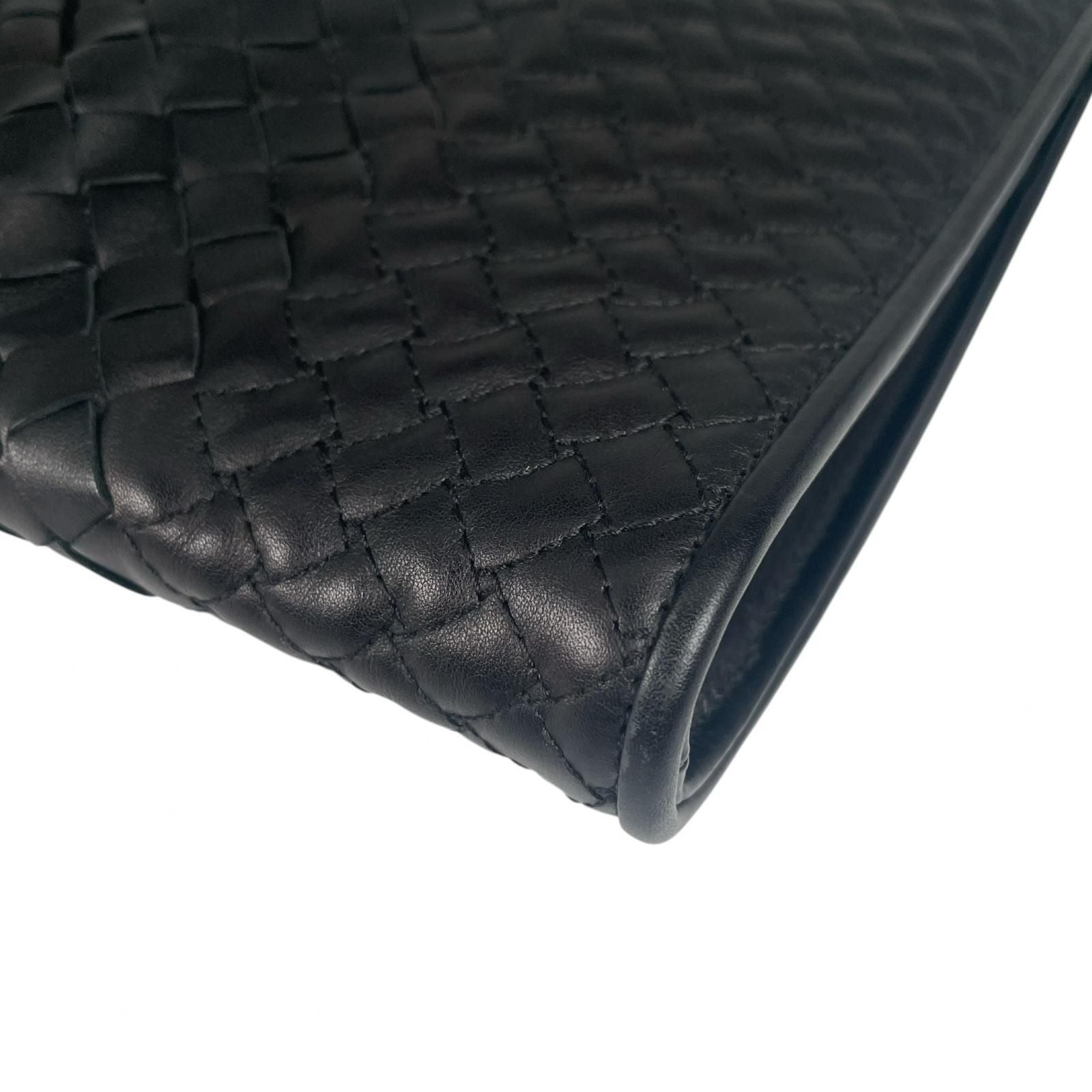 Bottega Veneta Intrecciato Clutch Leather Black — view 8