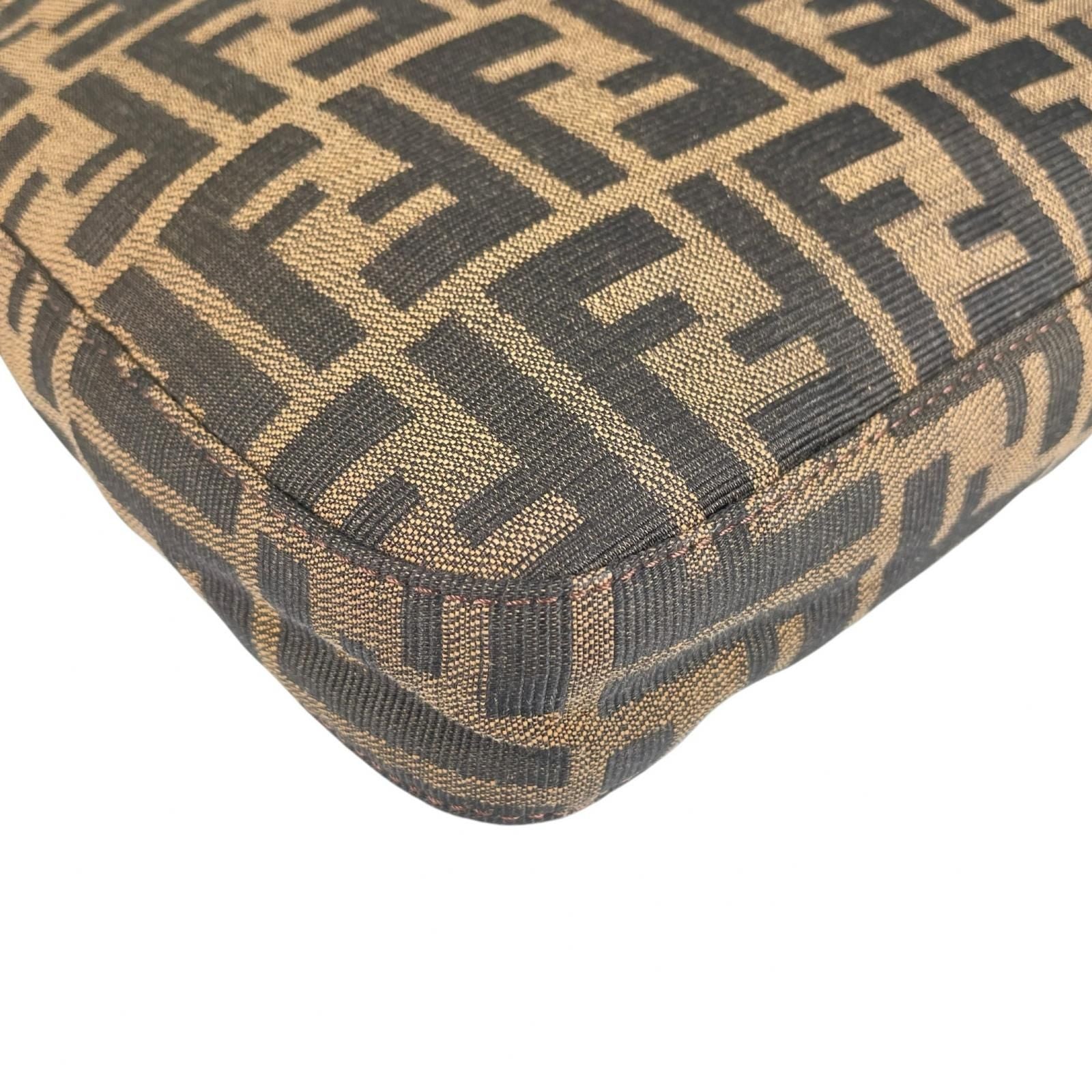 Fendi Zucca Hobo Shoulder Bag Canvas Brown — view 7