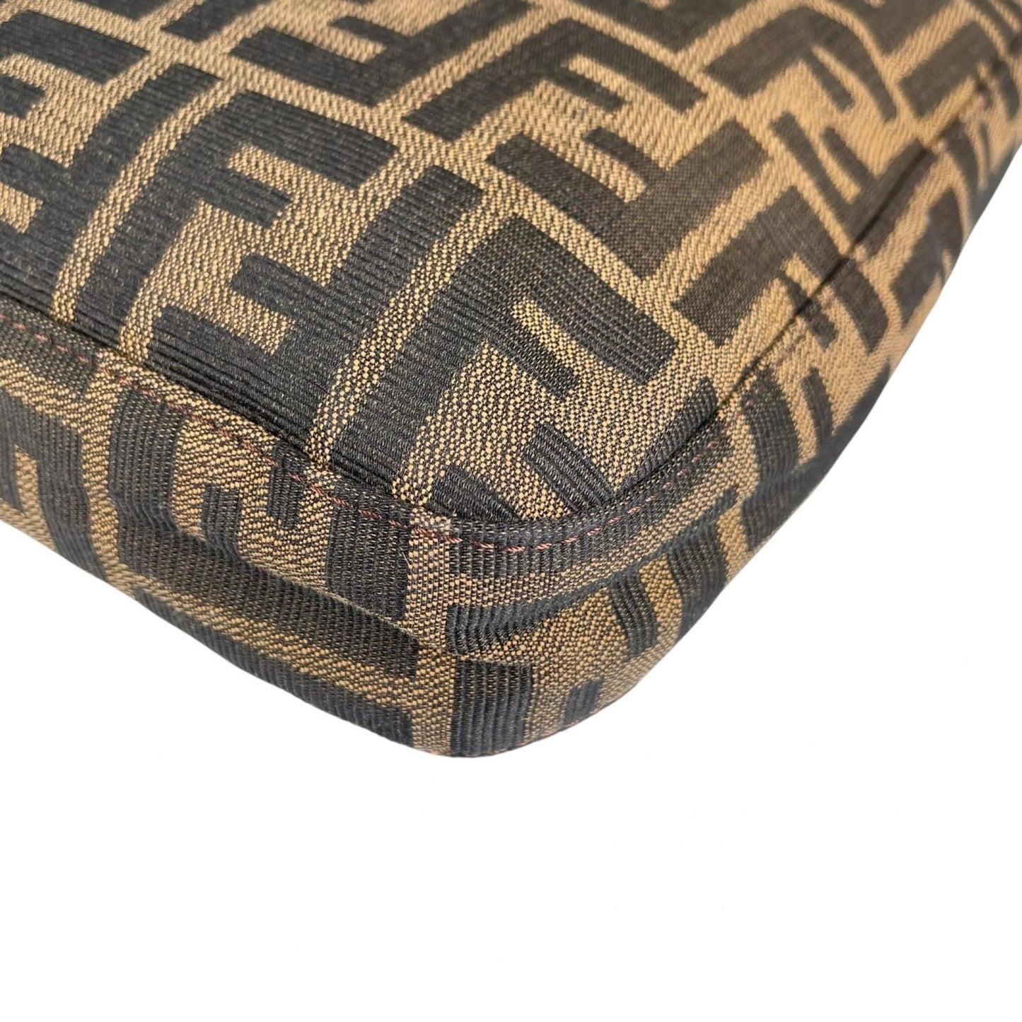 Fendi Zucca Hobo Shoulder Bag Canvas Brown — view 8