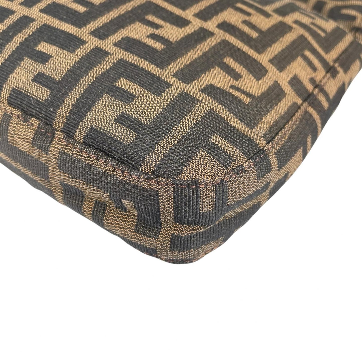 Fendi Zucca Hobo Shoulder Bag Canvas Brown — view 6
