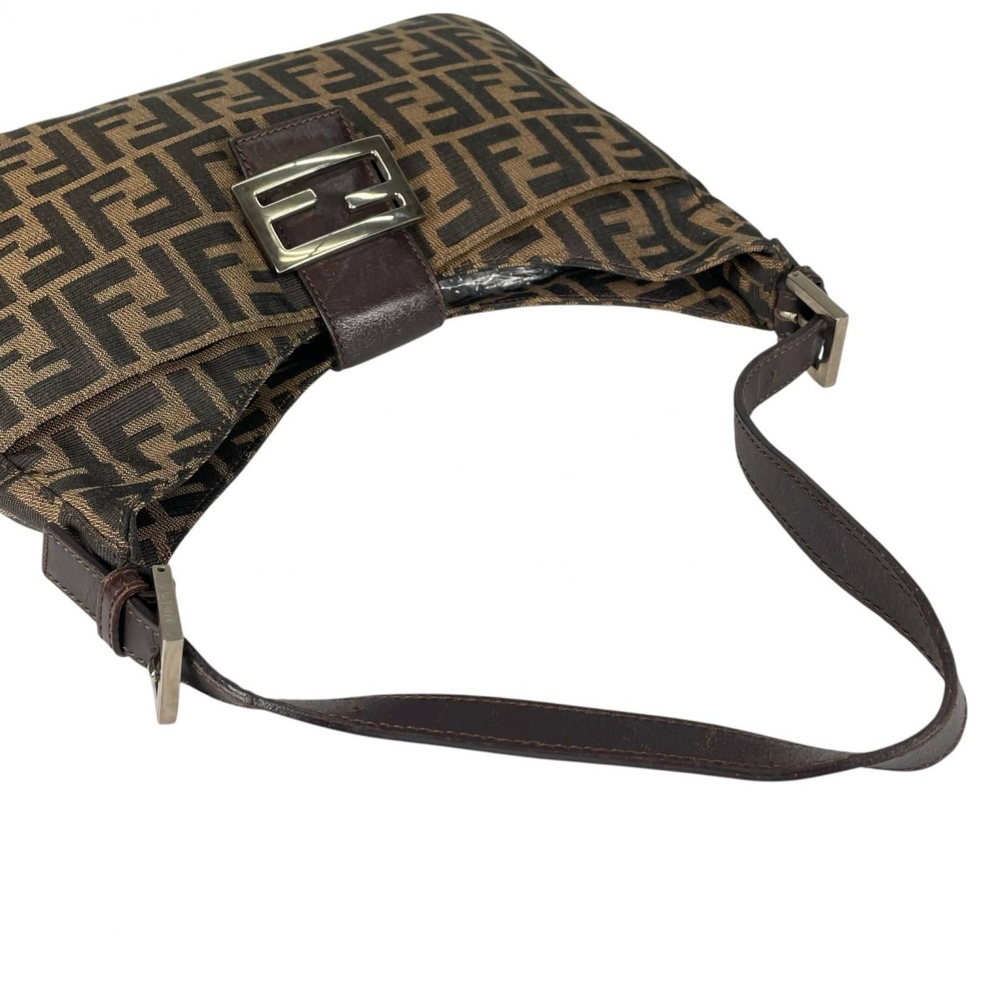 Fendi Zucca Hobo Shoulder Bag Canvas Brown — view 5