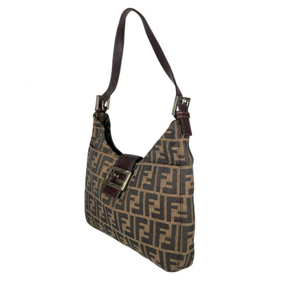 Fendi Zucca Hobo Shoulder Bag Canvas Brown — view 2