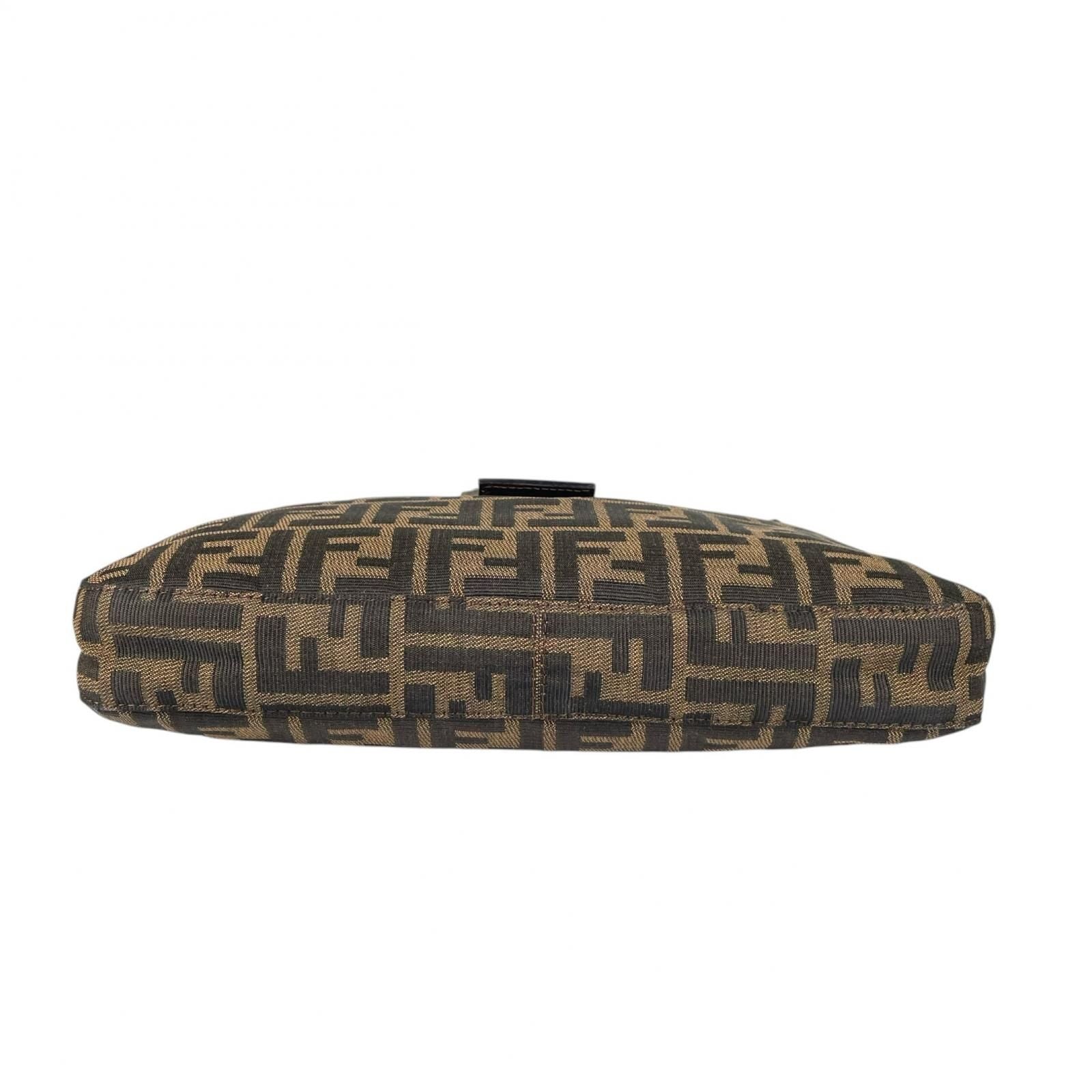 Fendi Zucca Hobo Shoulder Bag Canvas Brown — view 4