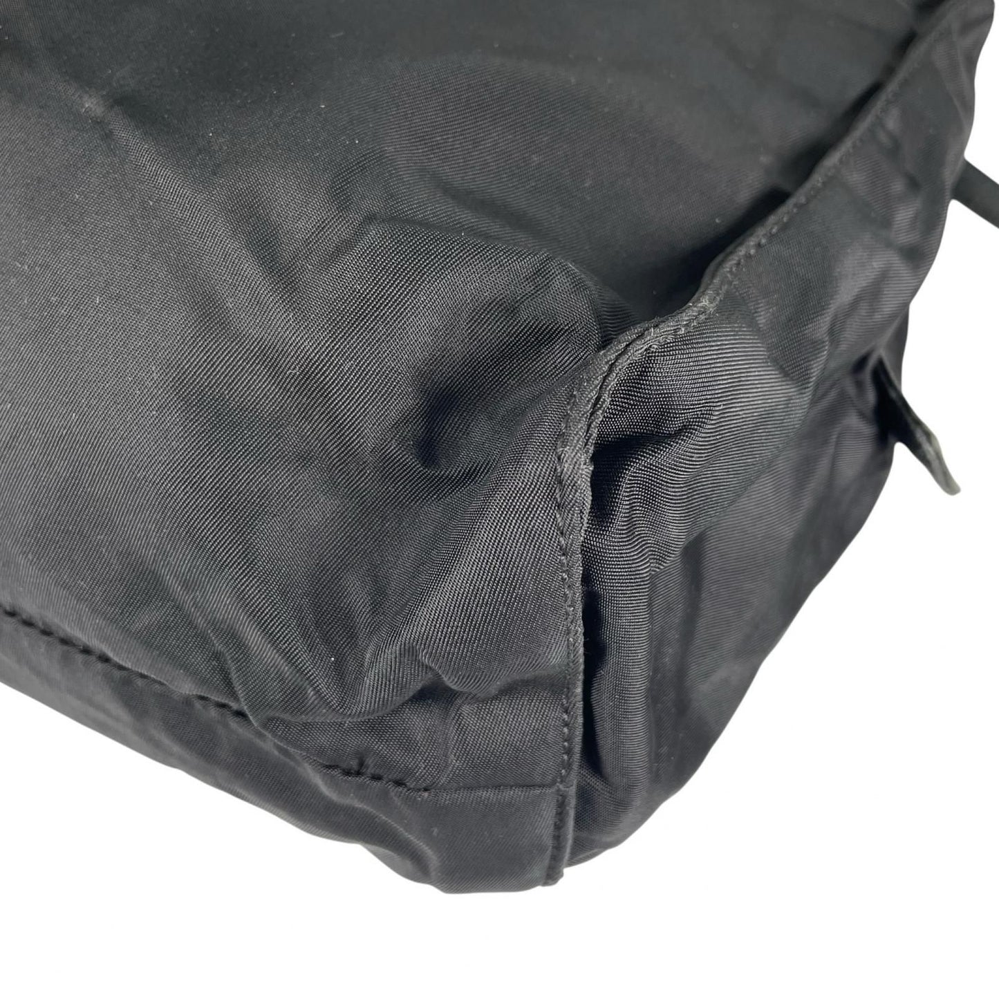 Prada Triangle Logo Tote Bag Nylon Black — view 7