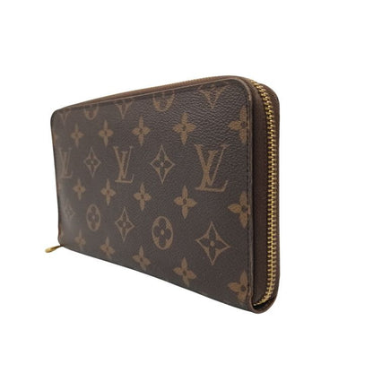 Louis Vuitton Wallet Zippy Organizer Brown Monogram Zip Around Travel Case Gold