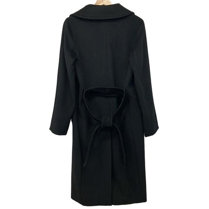 Max Mara Coat 42 M Black Long Sleeve Winter