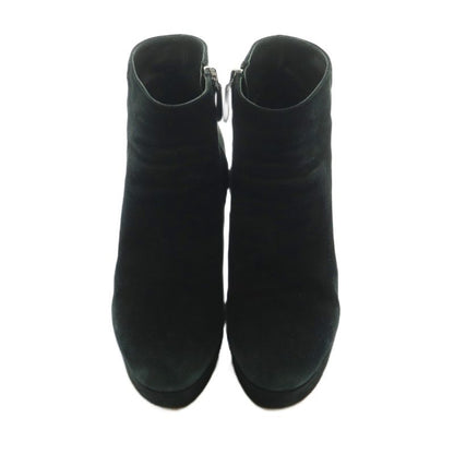 Prada Short Boots High Heel Platform Suede 36 23.0 cm Black