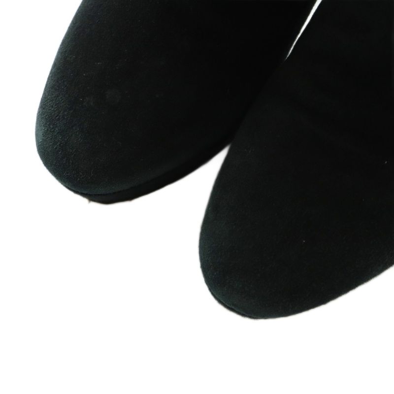 Prada Short Boots High Heel Platform Suede 36 23.0 cm Black