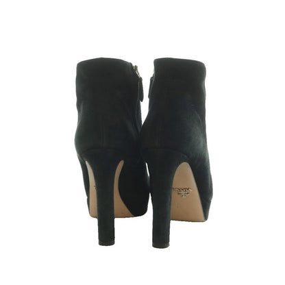 Prada Short Boots High Heel Platform Suede 36 23.0 cm Black