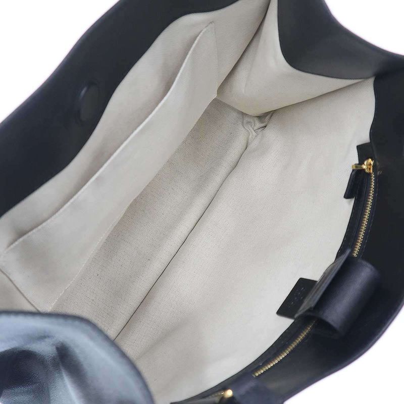 Gucci Horsebit Leather Tote Black
