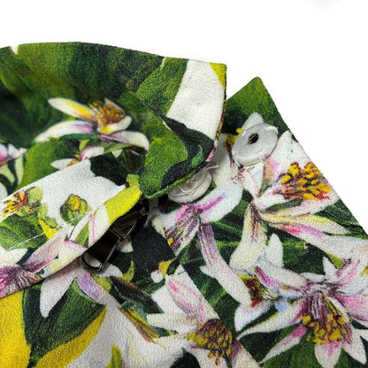 Dolce & Gabbana Flower Rayon Skirt Green White 38