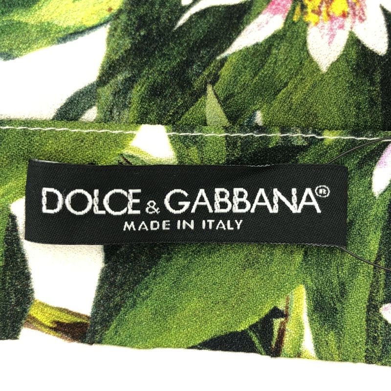 Dolce & Gabbana Flower Rayon Skirt Green White 38