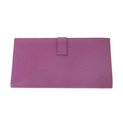 Hermes Bearn Soufflet Souffle Long Leather Wallet Pink