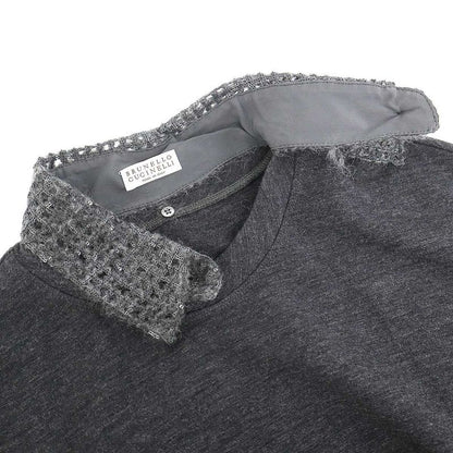 Brunello Cucinelli Spanco Lucara Wool Jersey Dress Gray