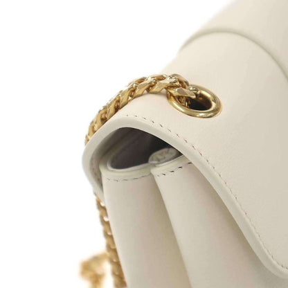 Celine Victoire Triomphe Shoulder Bag Soft Sapul Cafskin White