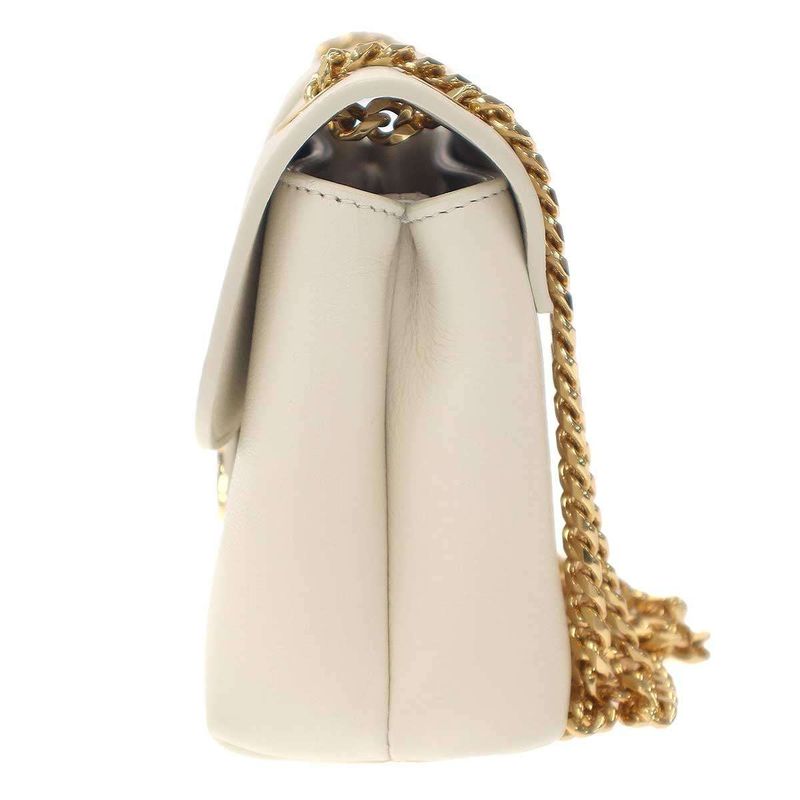 Celine Victoire Triomphe Shoulder Bag Soft Sapul Cafskin White