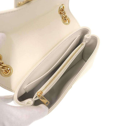 Celine Victoire Triomphe Shoulder Bag Soft Sapul Cafskin White