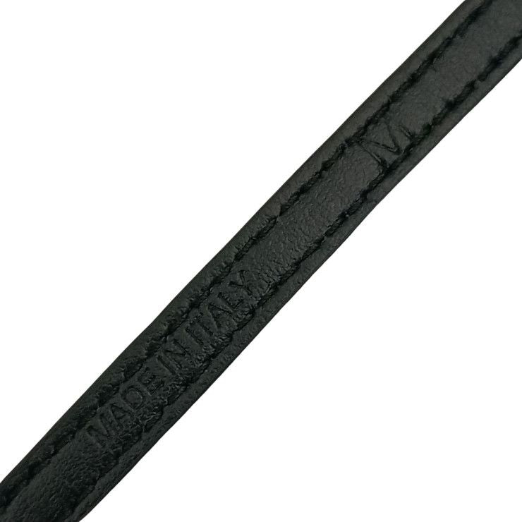 Prada Bracelet Saffiano Nero Leather Silver