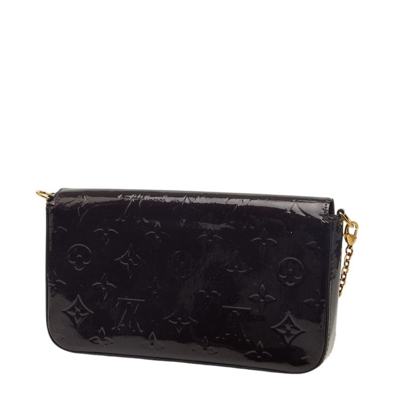 Louis Vuitton Monogram Vernis Pochette Felicity Chain Shoulder Bag Amarante