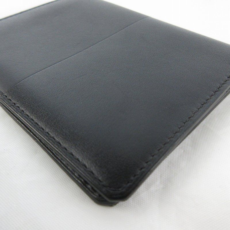 Hermes Manhattan Card Case Billfold Wallet Bifold Black Box Calf Veau Swift