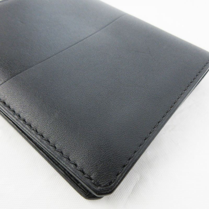 Hermes Manhattan Card Case Billfold Wallet Bifold Black Box Calf Veau Swift