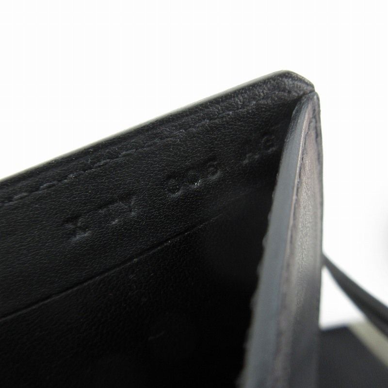 Hermes Manhattan Card Case Billfold Wallet Bifold Black Box Calf Veau Swift