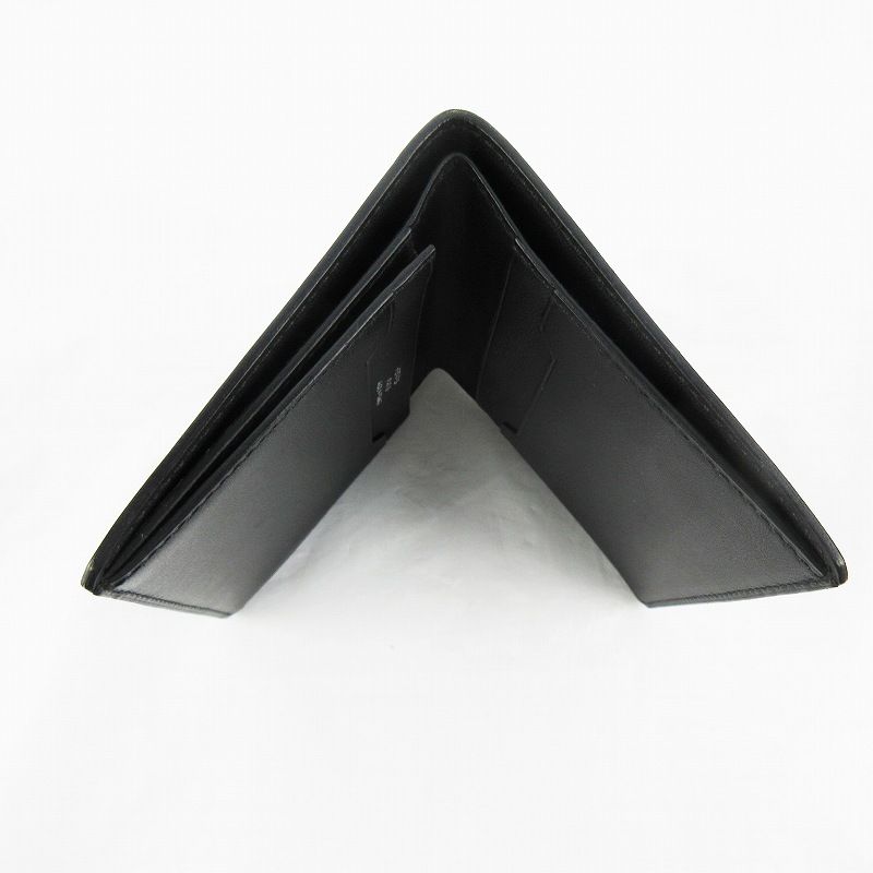 Hermes Manhattan Card Case Billfold Wallet Bifold Black Box Calf Veau Swift