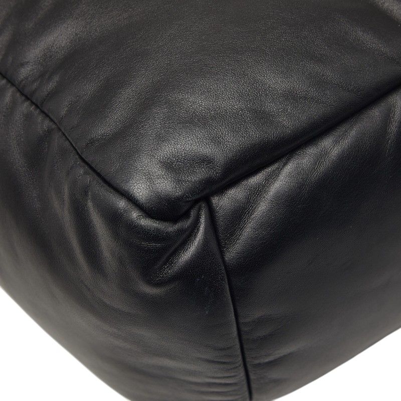 Prada Tote Shoulder Bag Black Leather