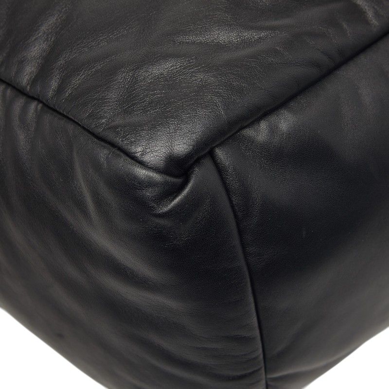 Prada Tote Shoulder Bag Black Leather