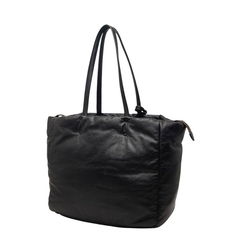 Prada Tote Shoulder Bag Black Leather