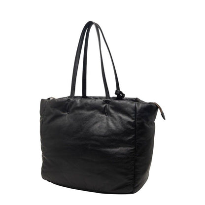 Prada Tote Shoulder Bag Black Leather