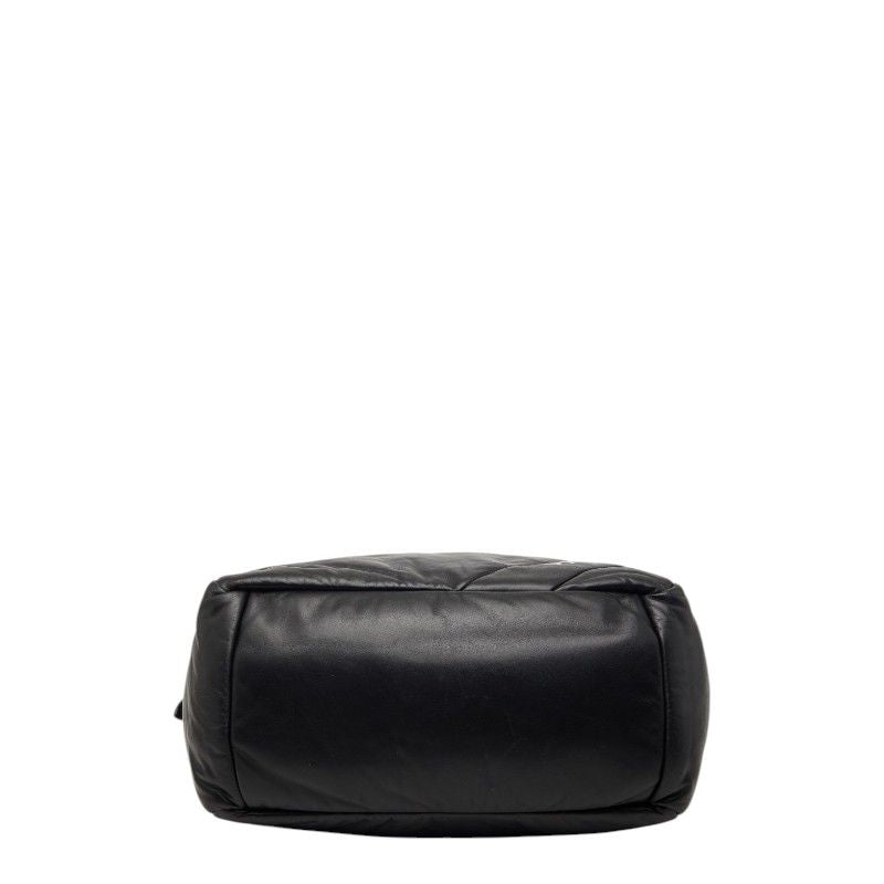 Prada Tote Shoulder Bag Black Leather