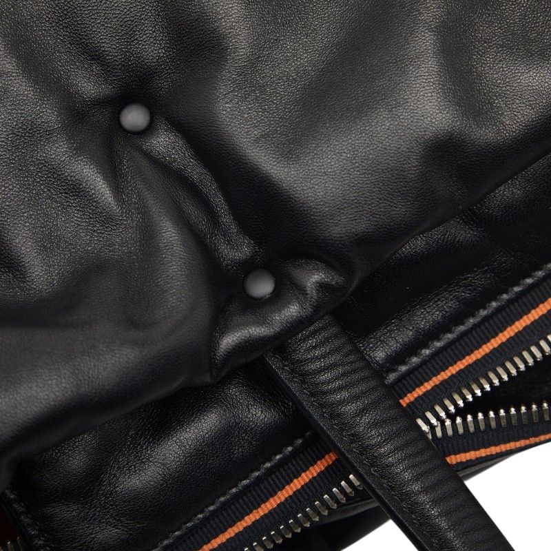 Prada Tote Shoulder Bag Black Leather